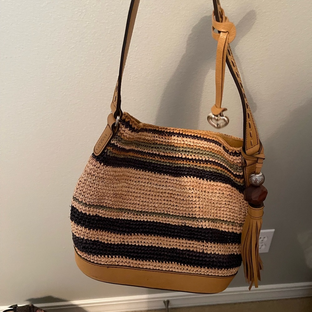 Brighton Straw shoulder purse